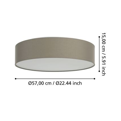 Eglo - Plafoniera LED RGBW dimmerabile LED/35W/230V marrone