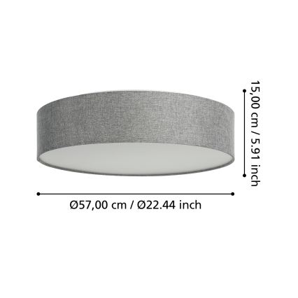 Eglo - Plafoniera LED RGBW dimmerabile  LED/35W/230V grigio