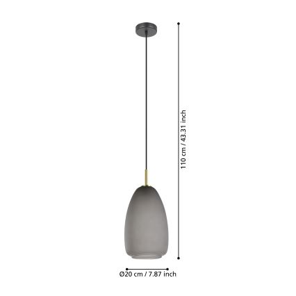 Eglo - Lampadario a sospensione con filo 1xE27/40W/230V