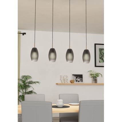 Eglo - Lampadario a sospensione con filo 4xE27/40W/230V