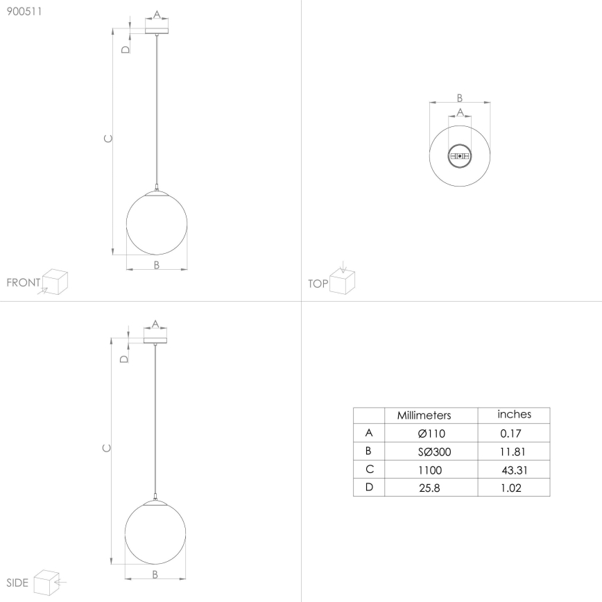Eglo - Lampadario a sospensione con filo 1xE27/40W/230V