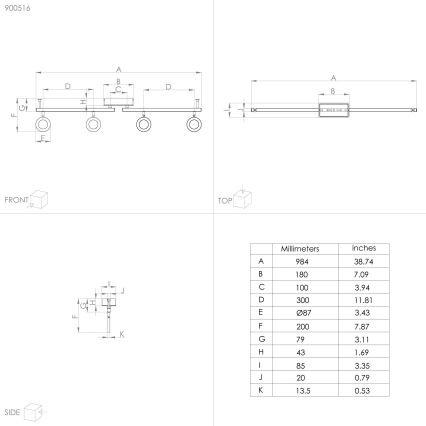 Eglo - Luce Spot a LED 4xLED/3,2W/230V + 2xLED/3,3W/230V