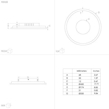 Eglo - Plafoniera LED LED/27W/230V