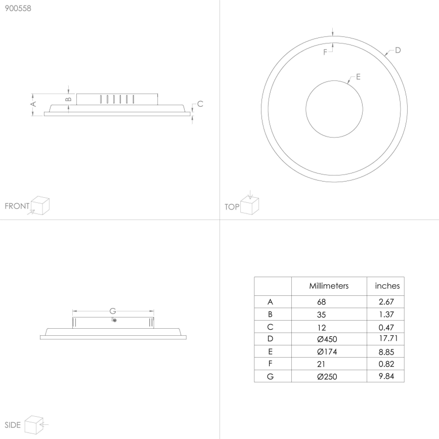 Eglo - Plafoniera LED LED/27W/230V