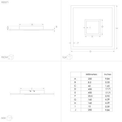 Eglo - Plafoniera LED RGBW Dimmerabile LED/21,5W/230V 3000-6000K + telecomando