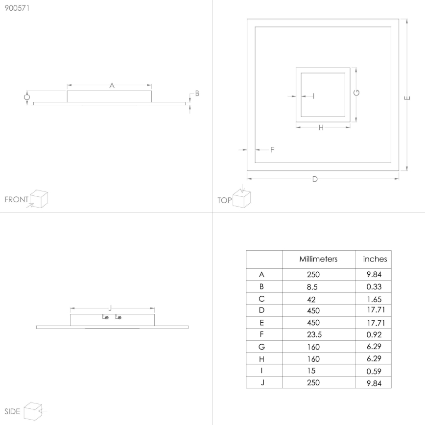 Eglo - Plafoniera LED RGBW Dimmerabile LED/21,5W/230V 3000-6000K + telecomando