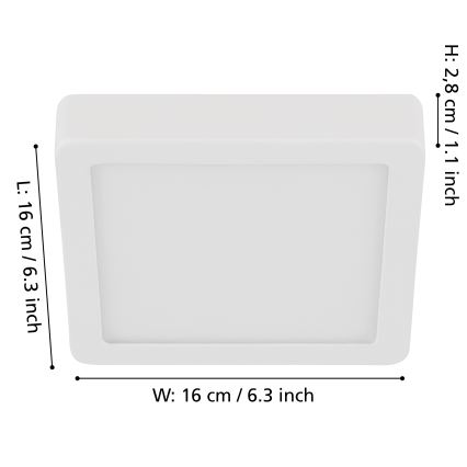 Eglo - Plafoniera LED dimmerabile LED/11W/230V bianco