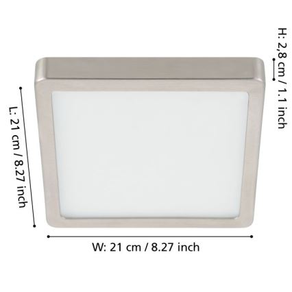 Eglo - Plafoniera LED dimmerabile LED/17W/230V cromo opaco