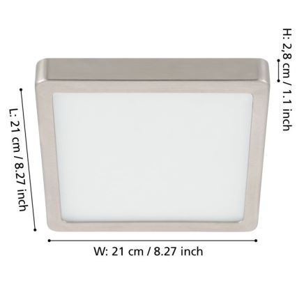 Eglo - Plafoniera LED dimmerabile LED/17W/230V cromo