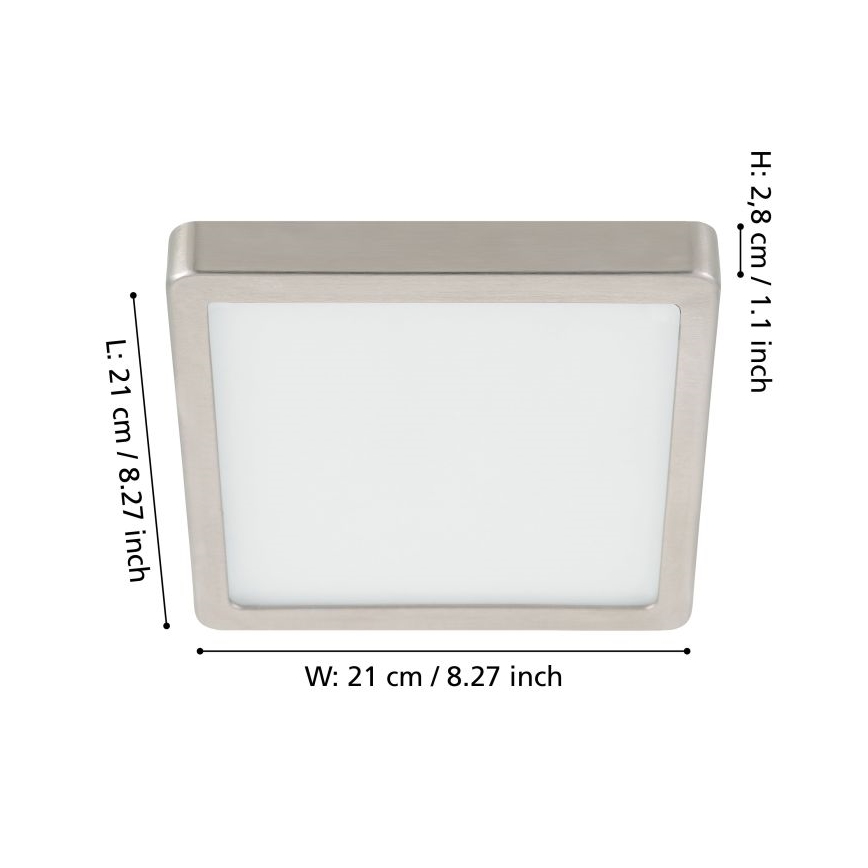 Eglo - Plafoniera LED dimmerabile LED/17W/230V cromo opaco