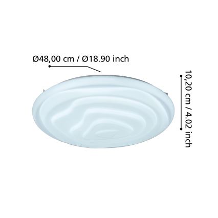 Eglo - Plafoniera LED Dimmerabile LED/20,8W/230V 3000-6500K + telecomando