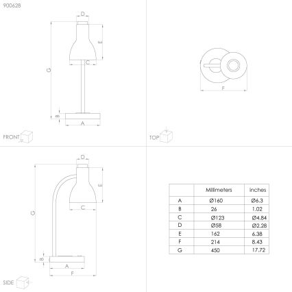 Eglo - Lampada LED dimmerabile con ricarica wireless LED/5,5W/230V