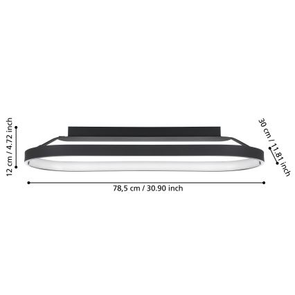 Eglo - Plafoniera LED dimmerabile LED/27W/230V