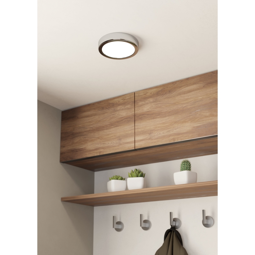 Eglo - Plafoniera LED da bagno LED/11W/230V IP44 cromo lucido