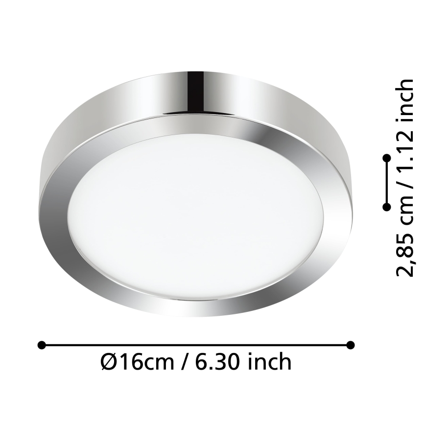 Eglo - Plafoniera LED da bagno LED/11W/230V IP44 cromo lucido