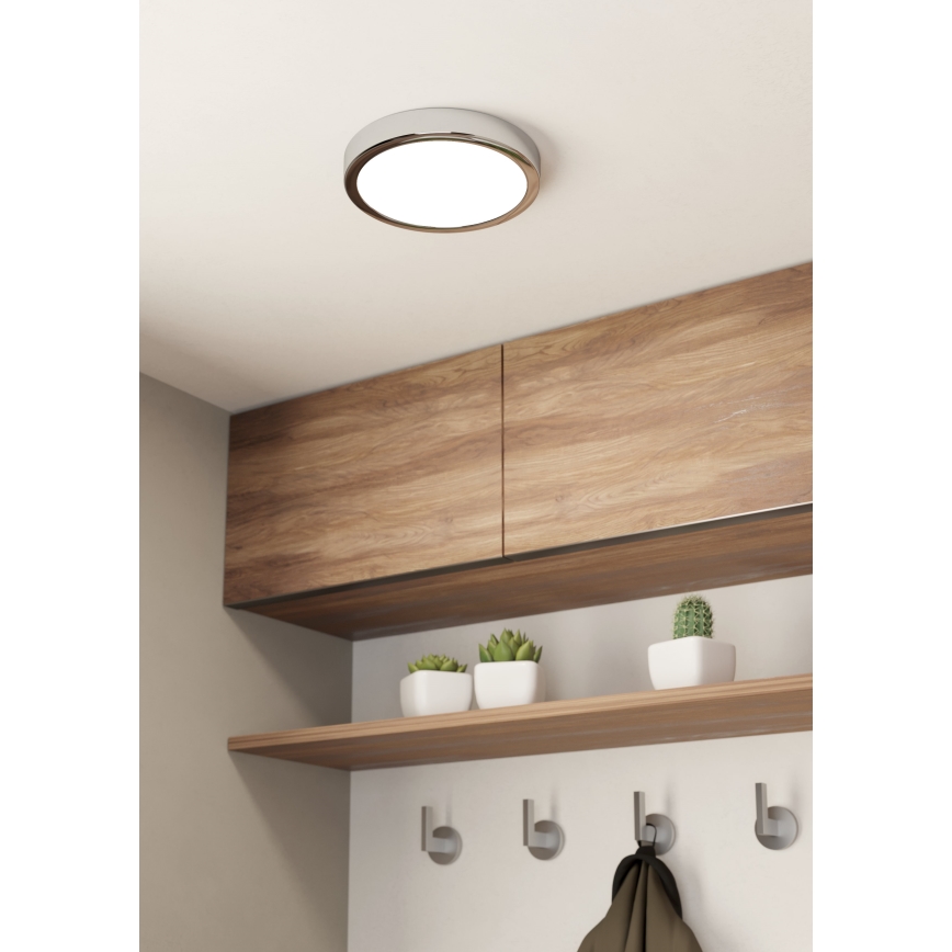 Eglo - Plafoniera LED da bagno LED/17W/230V IP44 cromo lucido