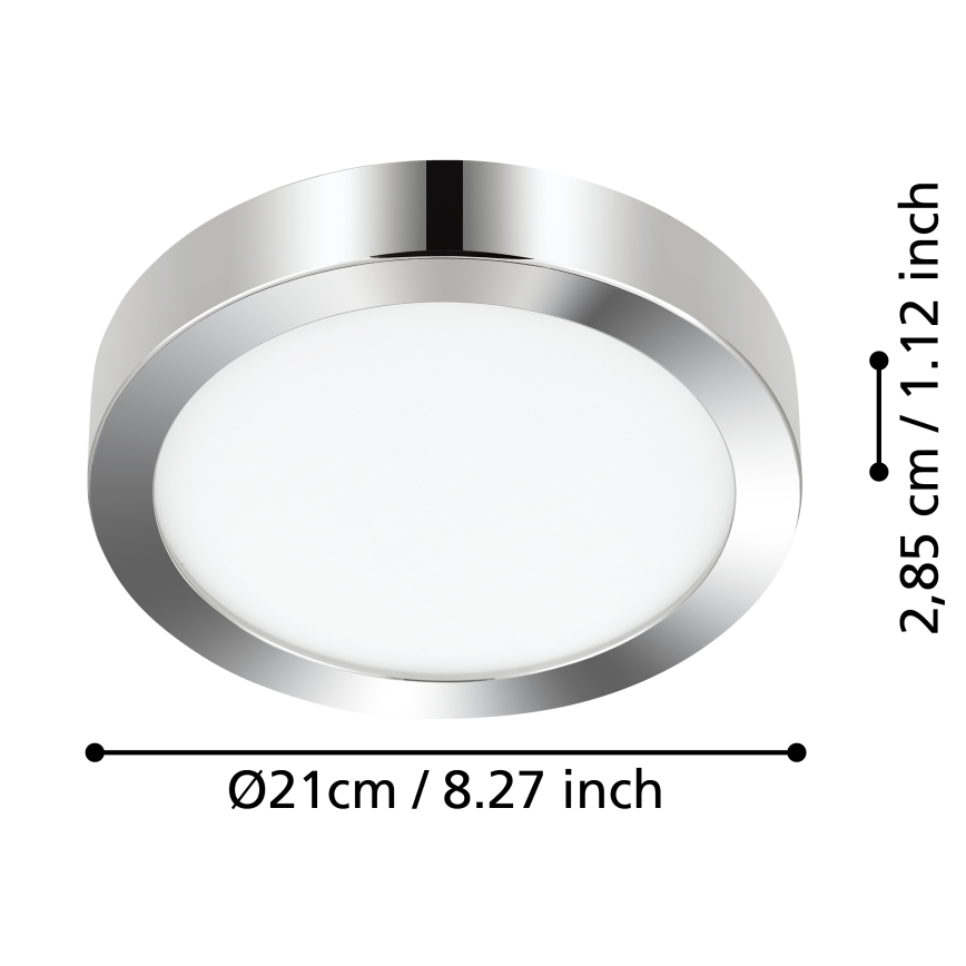 Eglo - Plafoniera LED da bagno LED/17W/230V IP44 cromo lucido