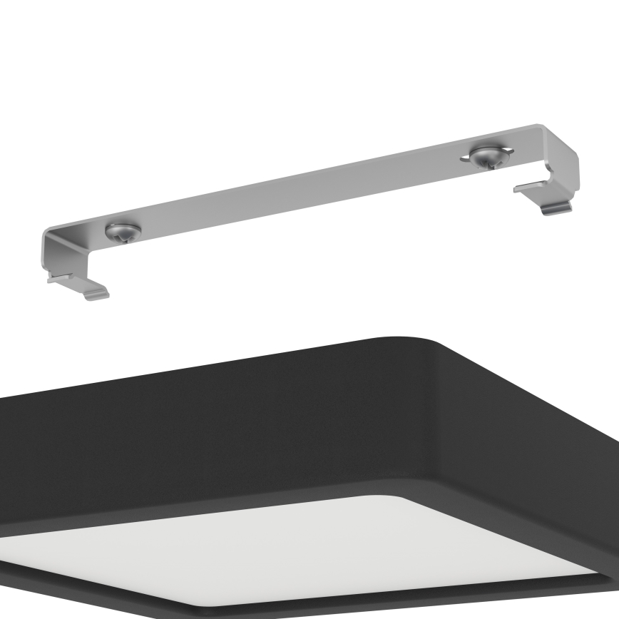Eglo - Plafoniera a LED per bagno 11W/230V IP44, nera, 16x16 cm