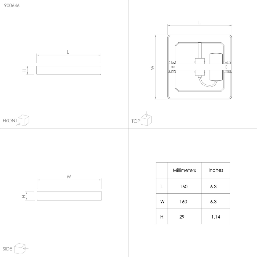 Eglo - LED Plafoniera da bagno LED/11W/230V IP44 bianco 16x16 cm