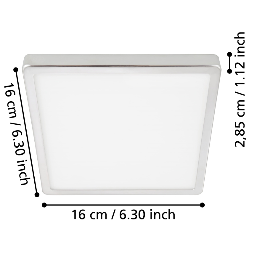 Eglo - Plafoniera LED da bagno LED/11W/230V IP44 cromo lucido