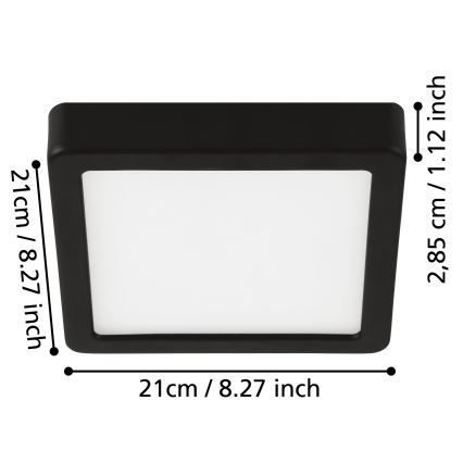 Eglo - Plafoniera LED da bagno LED/17W/230V IP44 cromo lucido