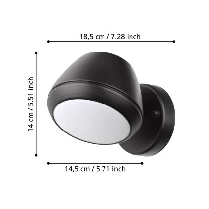 Eglo - Applique a LED da esterno 1xGU10/4,6/230V IP44