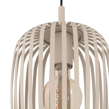 Eglo - Lampadario a sospensione con filo 3xE27/40W/230V beige