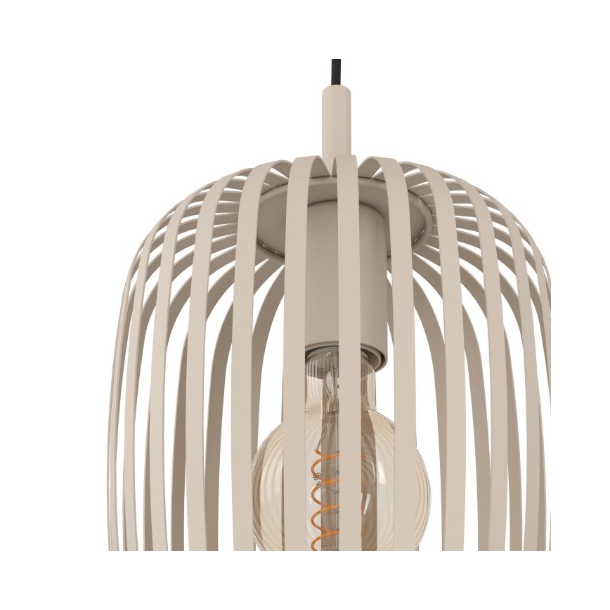 Eglo - Lampadario a sospensione con filo 3xE27/40W/230V beige