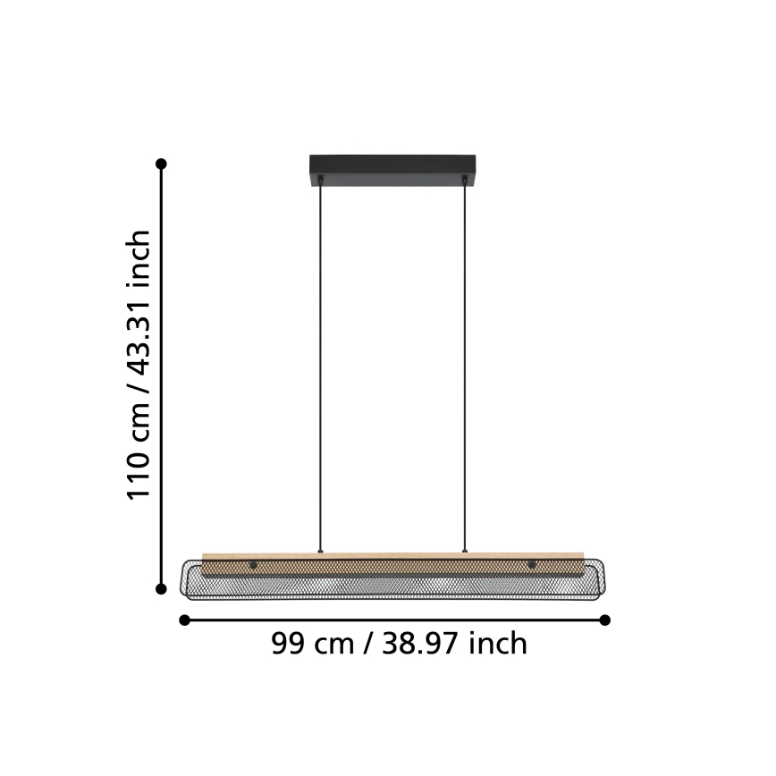 Eglo - LED RGBW Lampadario dimmerabile a sospensione con filo LED/34W/230V 2700-6500K