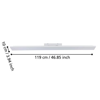 Eglo 900708 - Plafoniera a LED TURCONA-B LED/21W/230V 3000K 118,7 cm