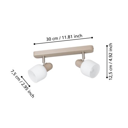 Eglo - Faretto 2xE14/18W/230V