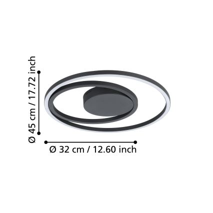 Eglo - Plafoniera dimmerabile RGBW LED/21,5W/230V