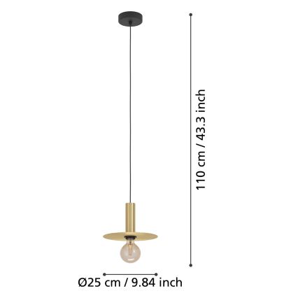 Eglo - Lampadario a sospensione con filo 1xE27/40W/230V