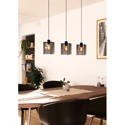 Eglo - Lampadario a sospensione con filo 3xE27/40W/230V