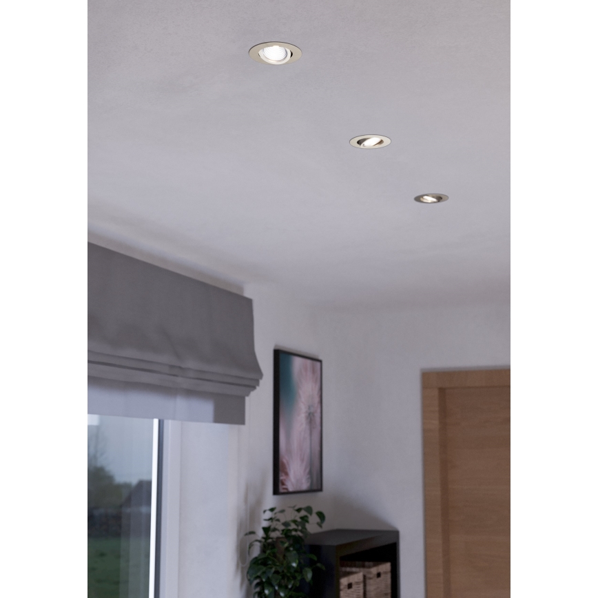 Eglo - SET 3xLED Lampada dimmerabile 3xLED/6W/230V cromo opaco