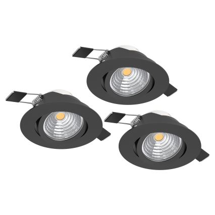 Eglo - SET 3x Lampada da incasso LED dimmerabile SALICETO LED/6W/230V