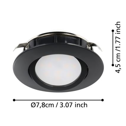 Eglo - SET 3x Lampada da incasso LED dimmerabile PINEDA LED/5,5W/230V