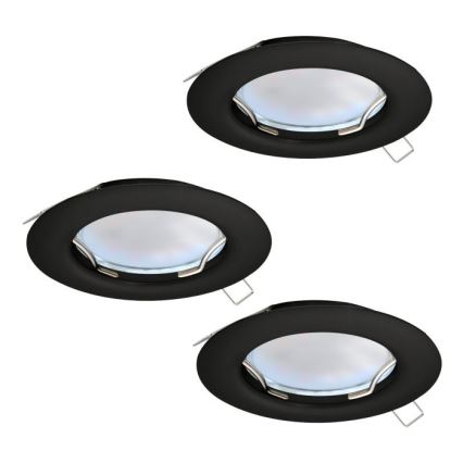 Eglo - SET 3x Luce LED da incasso PENETO 1xGU10/2,8W/230V