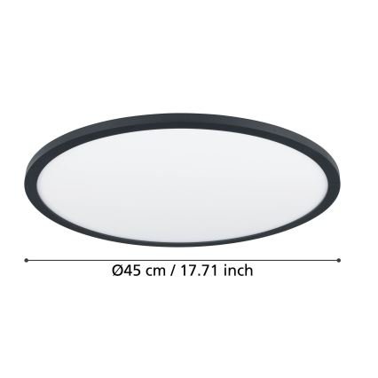 Eglo - Plafoniera LED dimmerabile LED/33,5W/230V diametro 45 cm nero