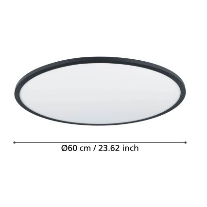 Eglo - Plafoniera LED dimmerabile LED/41W/230V diametro 60 cm nero