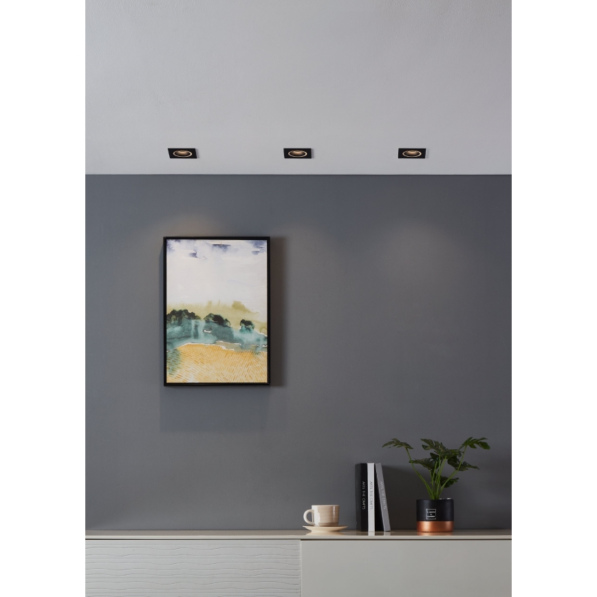 Eglo - LED RGBW Lampada da incasso dimmerabile LED/4,7W/230V nero