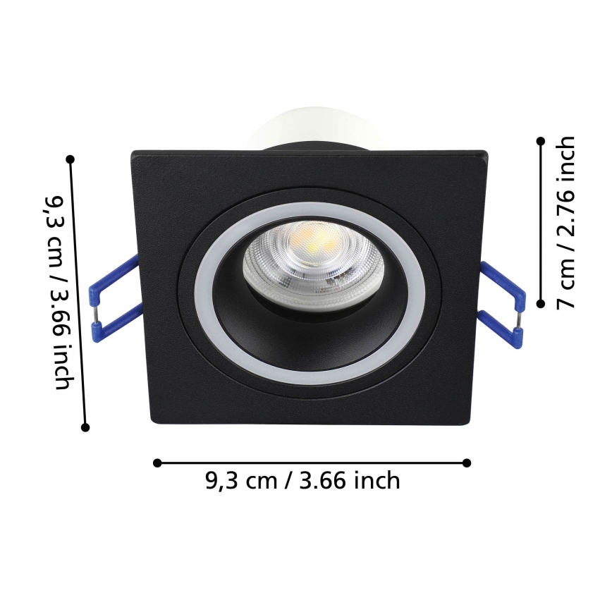 Eglo - LED RGBW Lampada da incasso dimmerabile LED/4,7W/230V nero