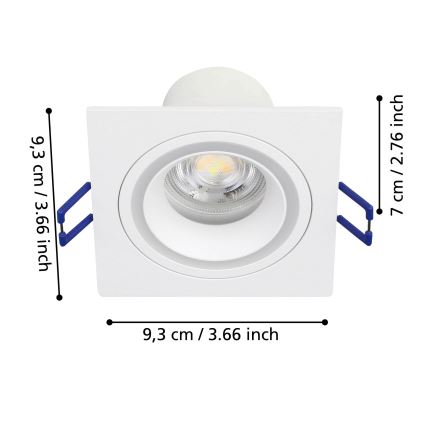 Eglo - LED RGBW Lampada da incasso dimmerabile LED/4,7W/230V bianco