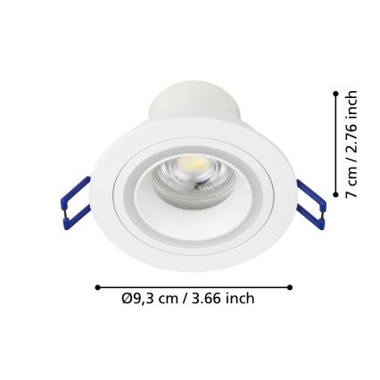 Eglo - LED RGBW Lampada da incasso dimmerabile LED/4,7W/230V bianco