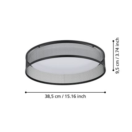 Eglo - Plafoniera LED LED/20W/230V nero