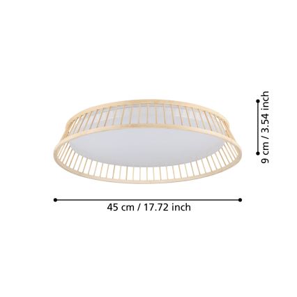 Eglo - Plafoniera LED LED/20W/230V marrone