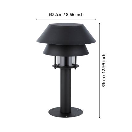 Eglo - Lampada da esterno 1xE27/40W/230V 33 cm IP65