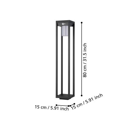Eglo - Lampada solare LED con sensore LED/3,7W/3,7V 2000 mAh IP44