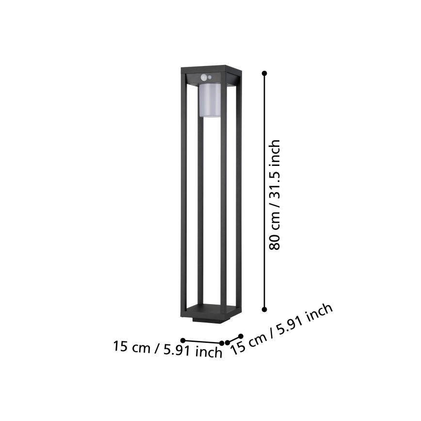 Eglo - Lampada solare LED con sensore LED/3,7W/3,7V 2000 mAh IP44
