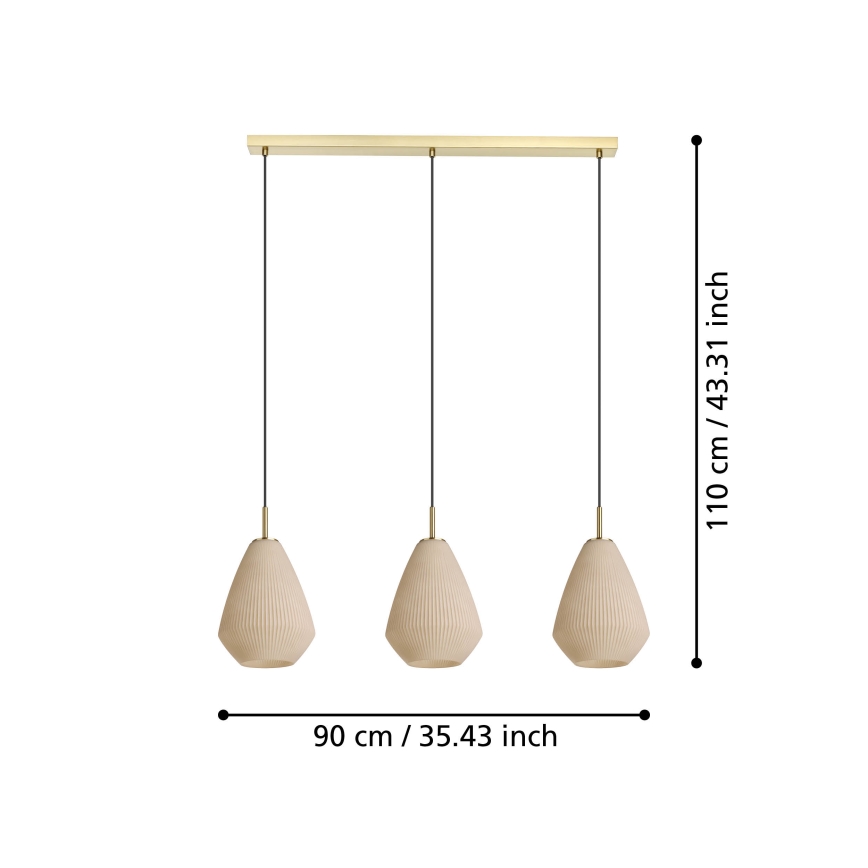 Eglo - Lampadario a sospensione con filo 3xE27/40W/230V